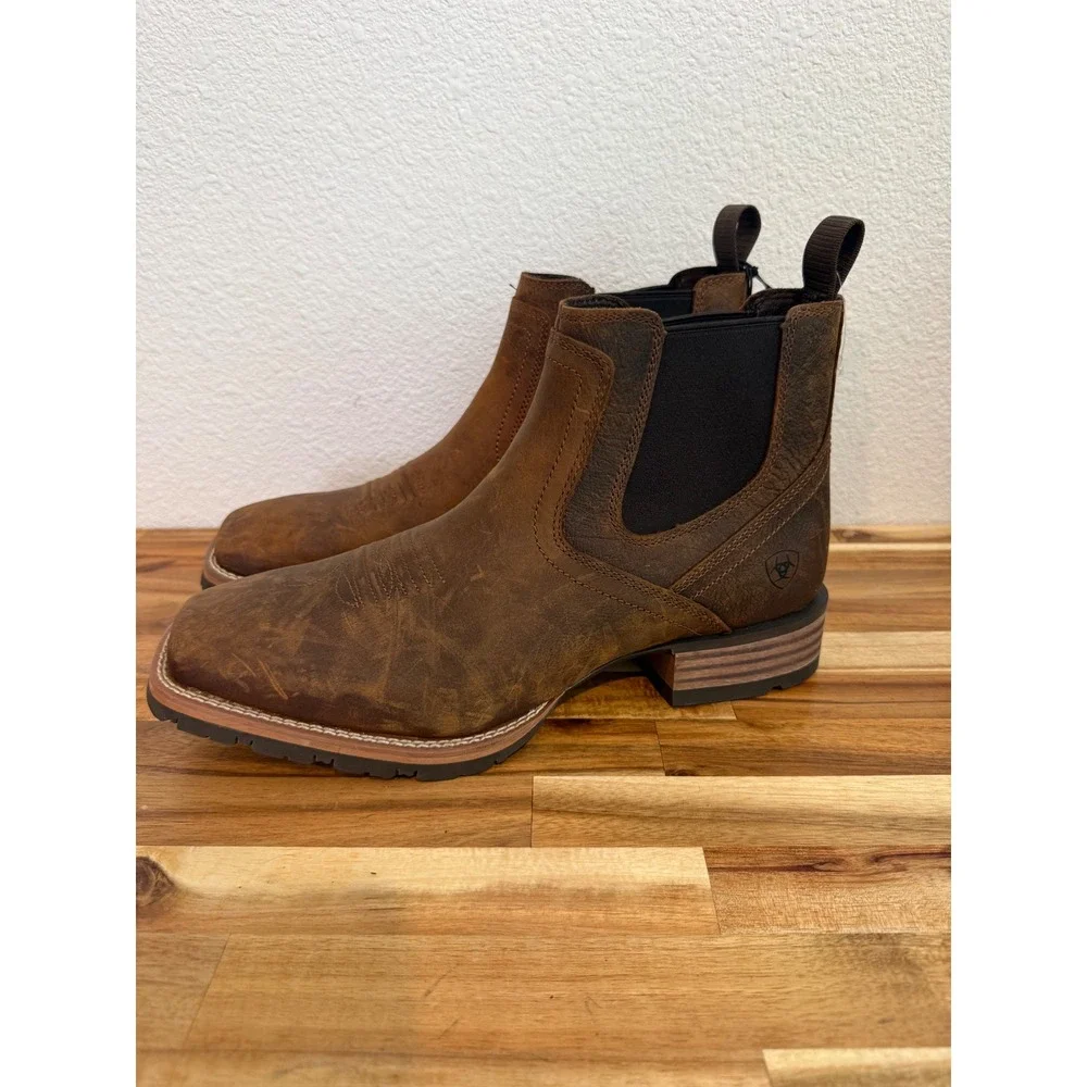 Ariat Mens Hybrid Low Boy Western Boots Broad Square Toe Brown 10044555 Sz 10.5D